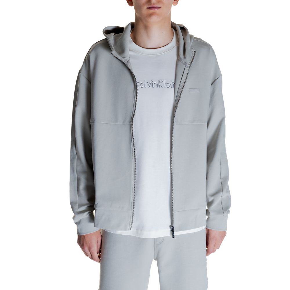 Sudadera con capucha de algodón gris