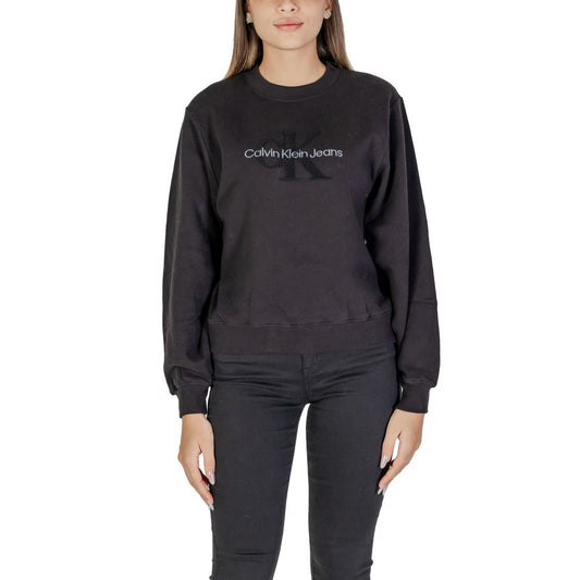 Sweat-shirt en coton noir