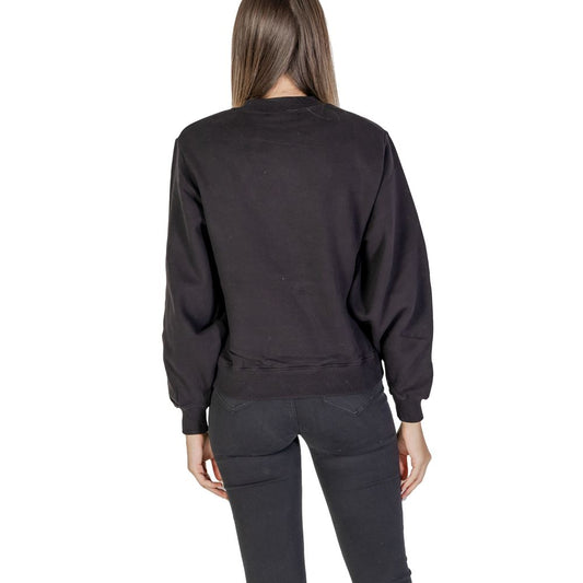 Sweat-shirt en coton noir