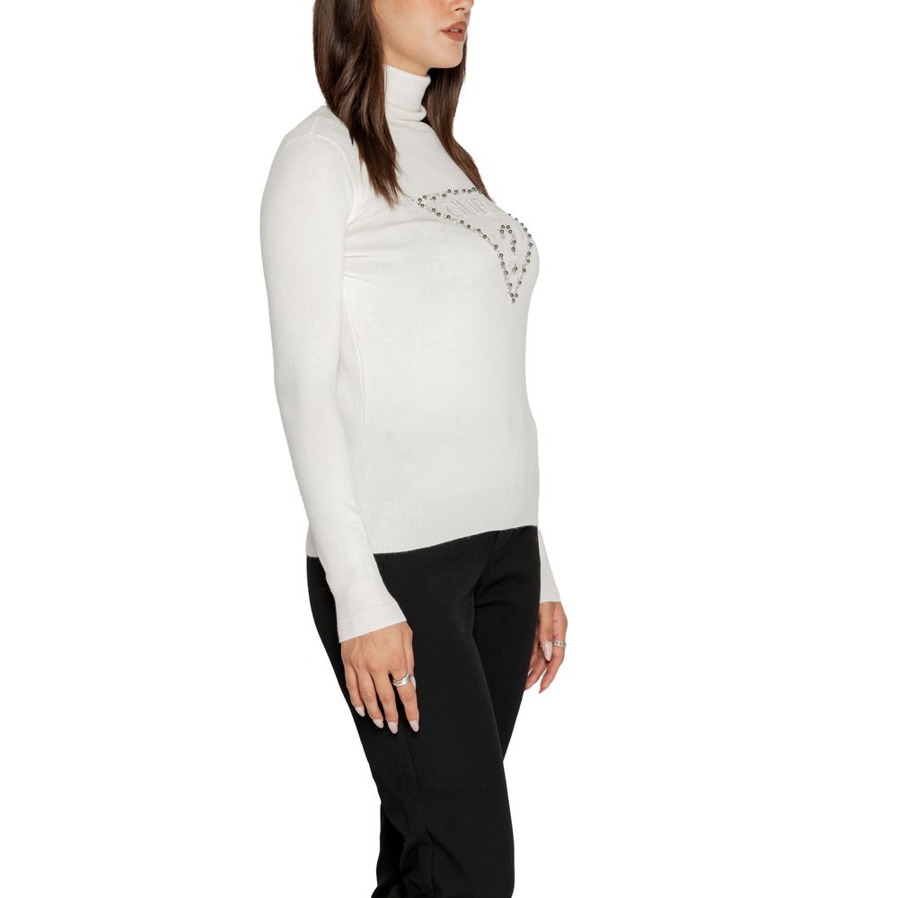Col roulé en viscose blanche