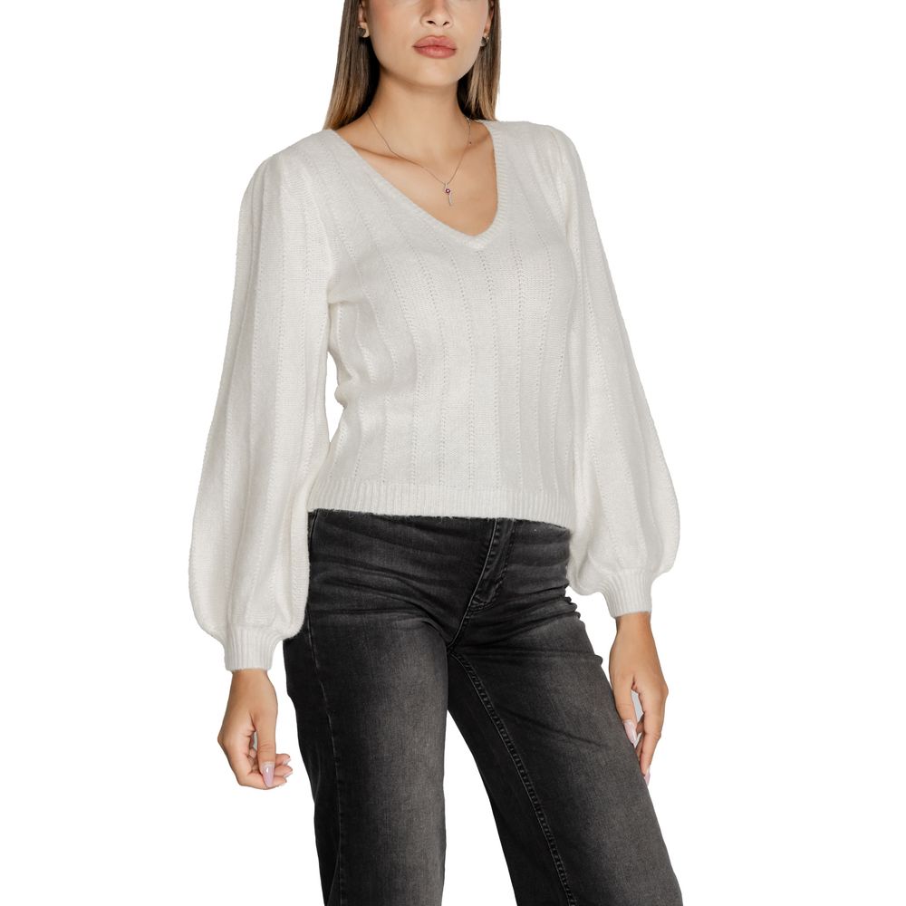 Pull en polyester blanc