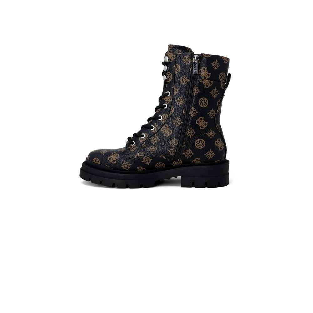 Botte en cuir artificiel marron