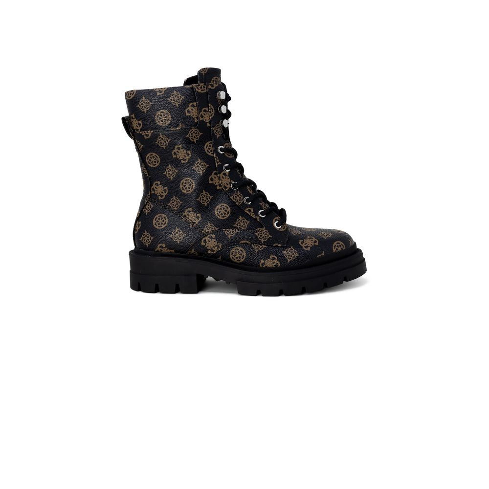 Botte en cuir artificiel marron
