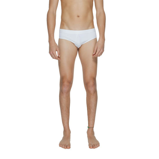 Bañador tipo slip de poliamida blanca