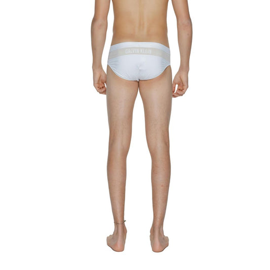 Bañador tipo slip de poliamida blanca