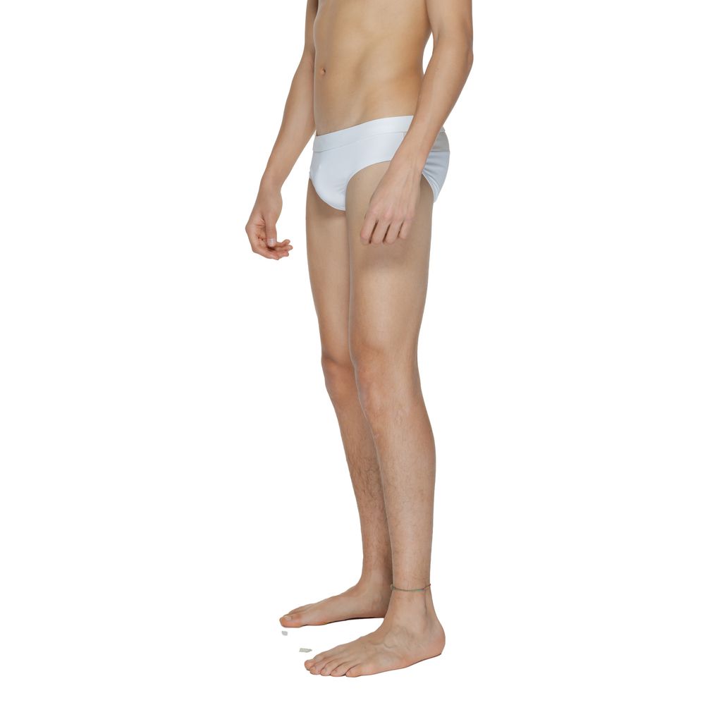 Bañador tipo slip de poliamida blanca