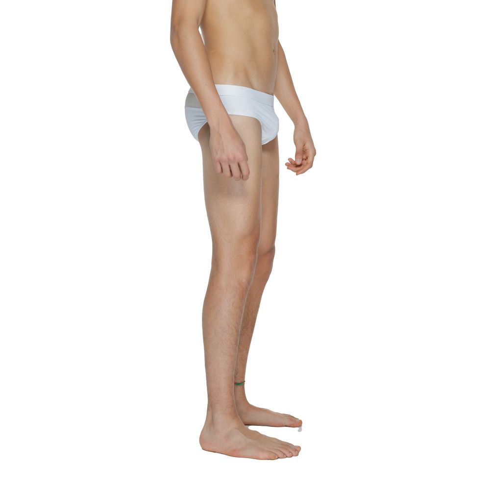 Bañador tipo slip de poliamida blanca
