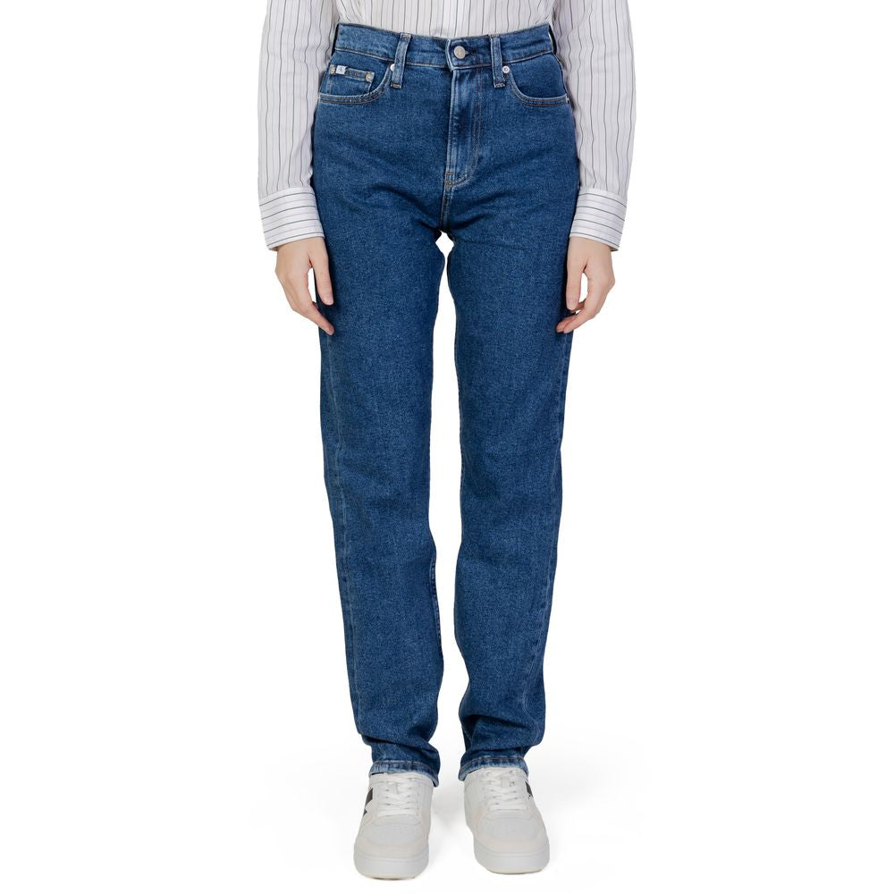 Jean slim en coton bleu