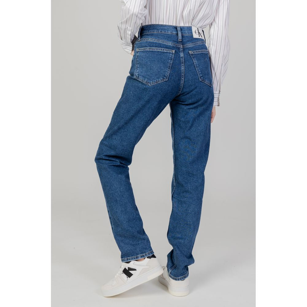 Jean slim en coton bleu