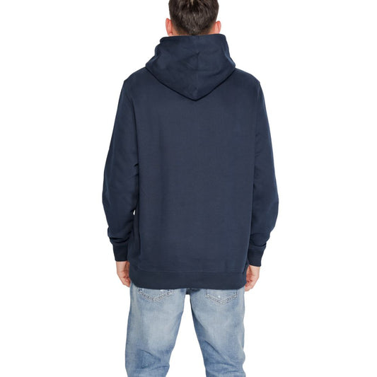 Sudadera con capucha de algodón azul