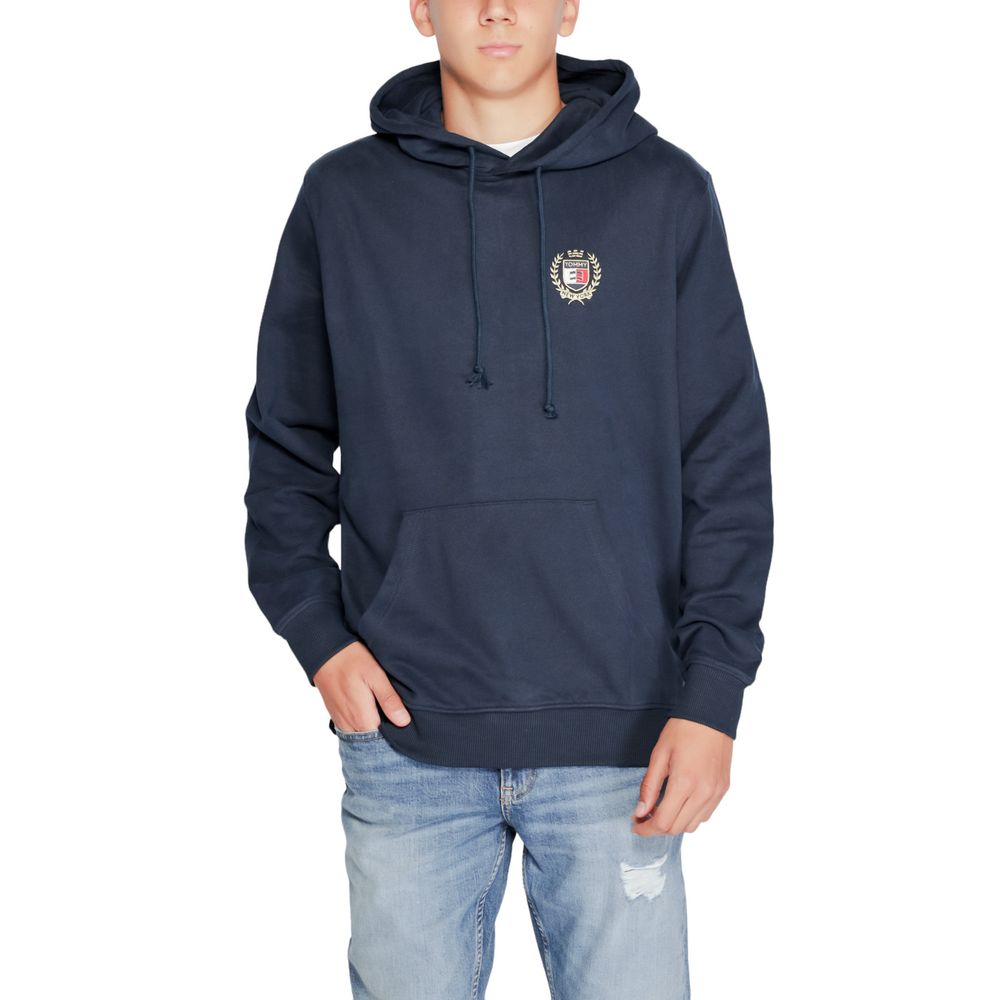 Sudadera con capucha de algodón azul