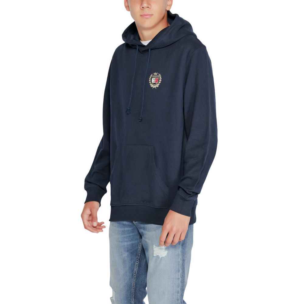 Sudadera con capucha de algodón azul
