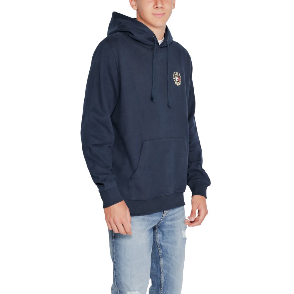 Sudadera con capucha de algodón azul