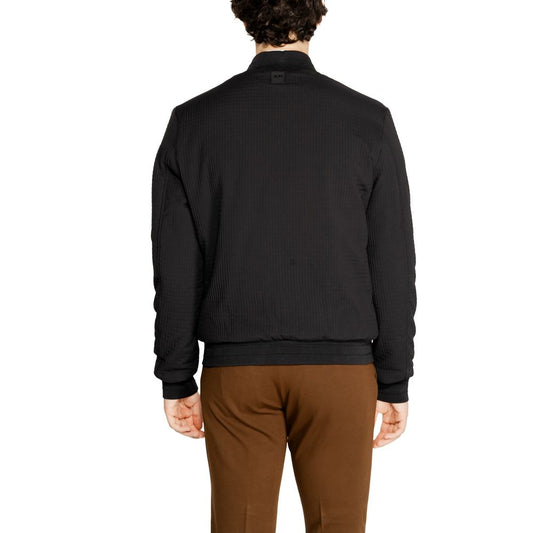 Black Polyester Jackets & Coat