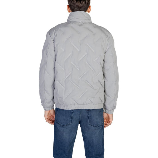 Gray Polyester Jackets & Coat