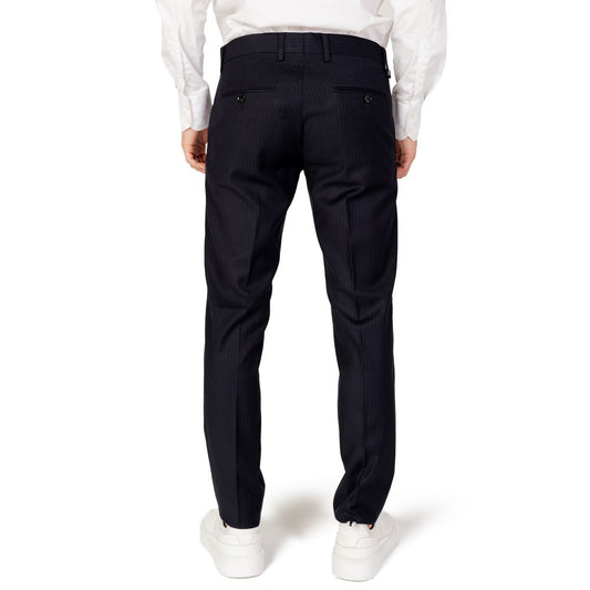 Blue Polyester Pant