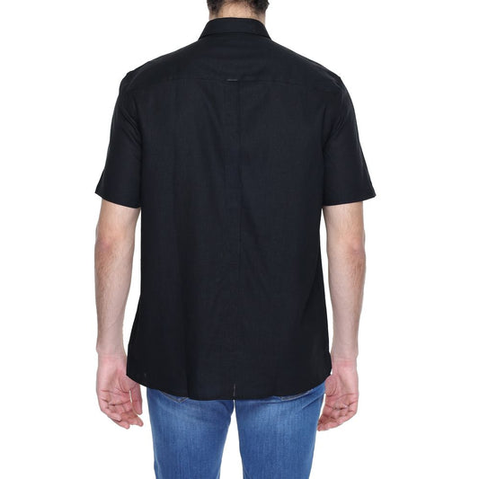 Black Linen Shortsleeve