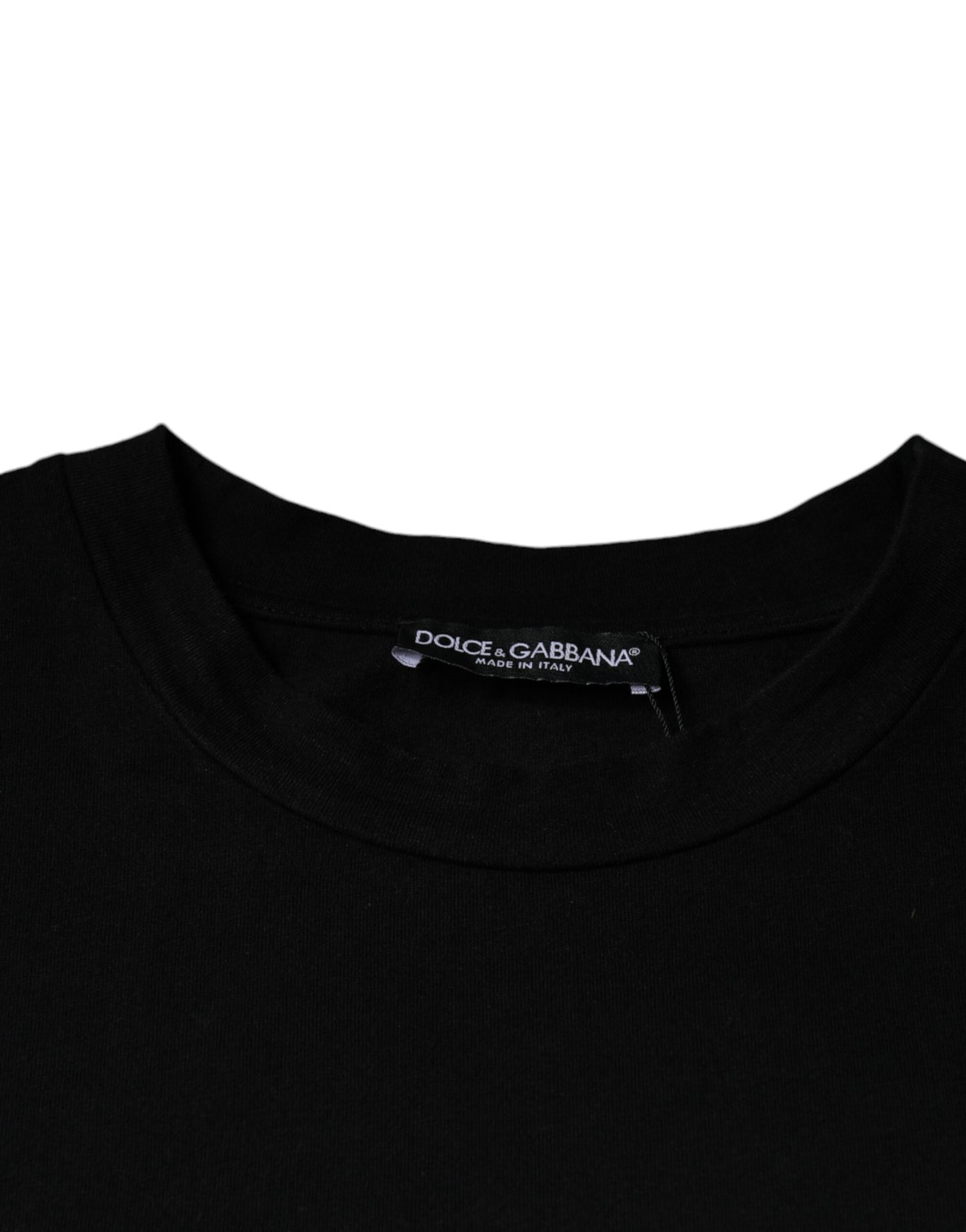 T-shirt ras du cou en coton imprimé Amore noir