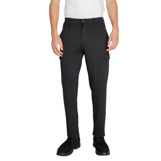 Black Recycled Polyester Joggers Workout Pant