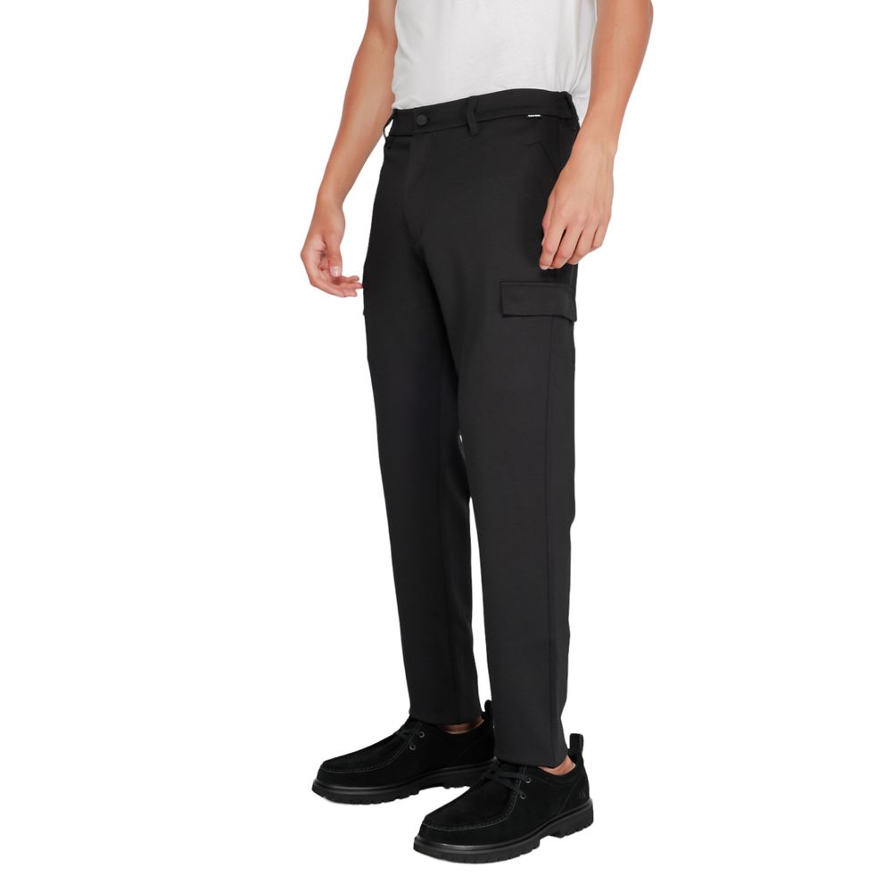 Black Recycled Polyester Joggers Workout Pant