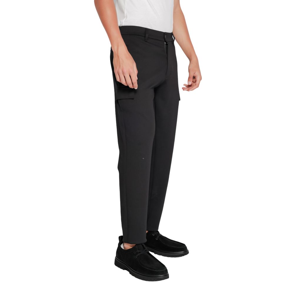 Black Recycled Polyester Joggers Workout Pant