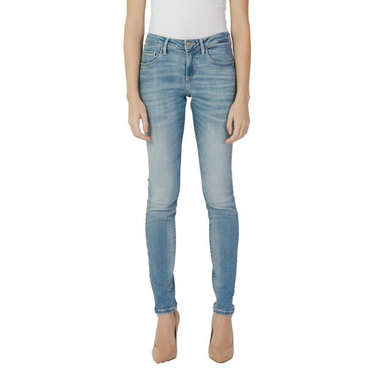 Jean skinny en coton bleu