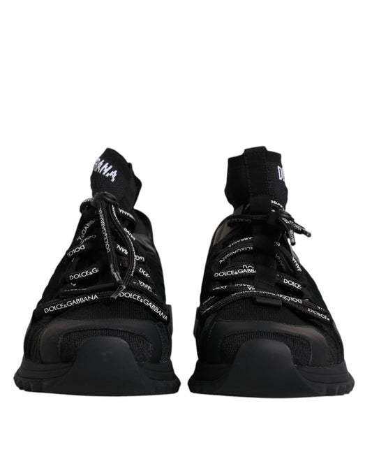 Zapatillas deportivas negras con el logo de Sorrento para hombre, calcetines y zapatos
