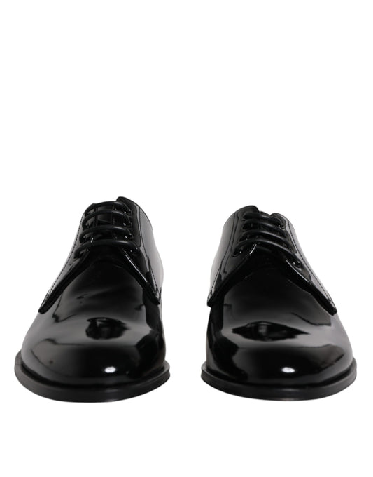 Zapatos de vestir formales Derby de charol negro