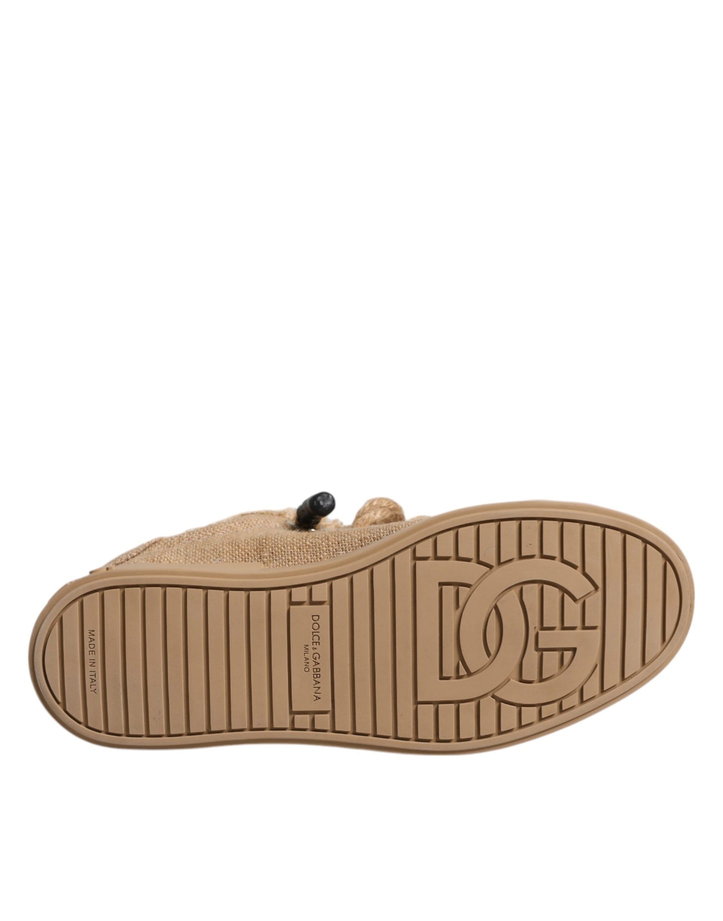 Baskets basses en toile de jute marron pour homme