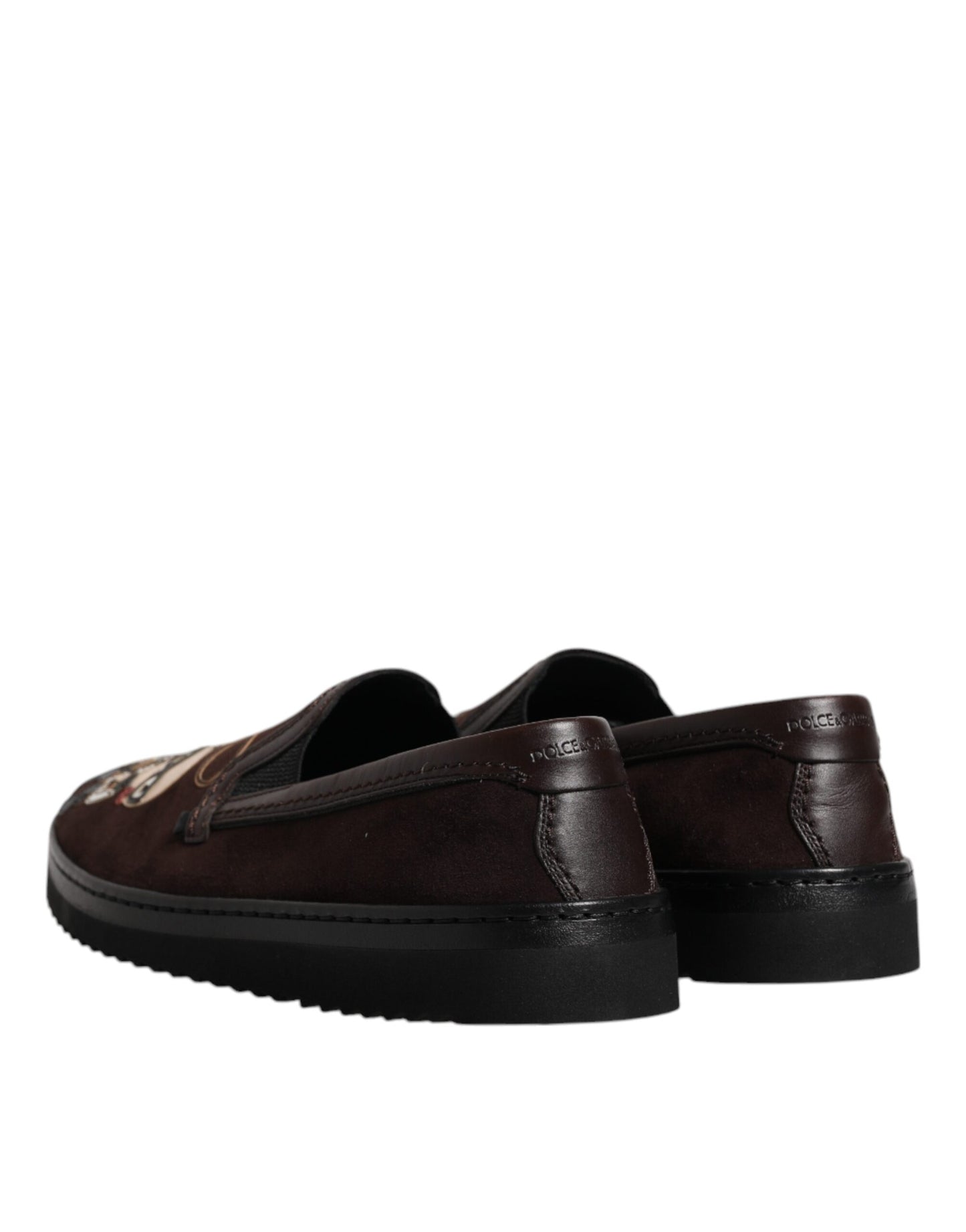Zapatos planos sin cordones DG Family de ante marrón
