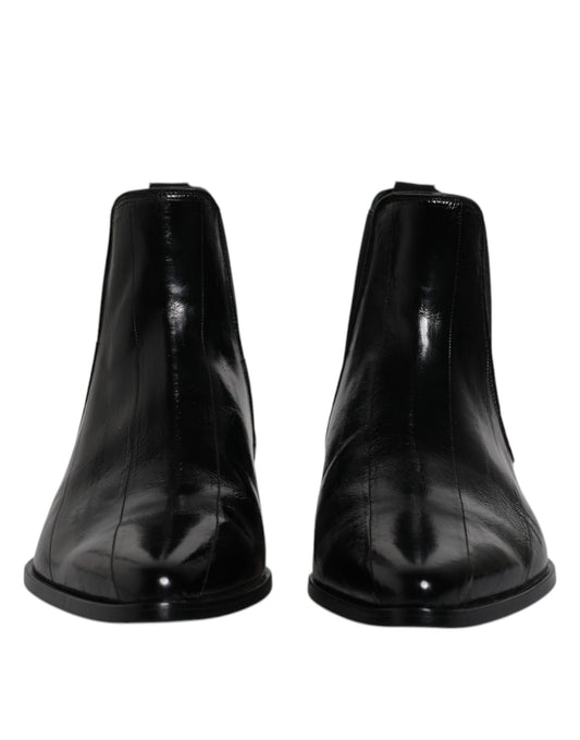 Botines Chelsea de piel negra para hombre