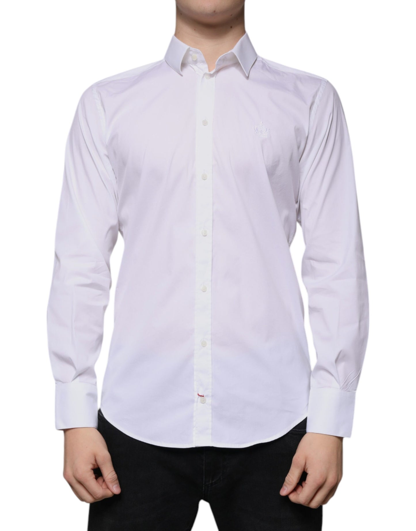 Chemise habillée MARTINI en coton mélangé blanc pour homme