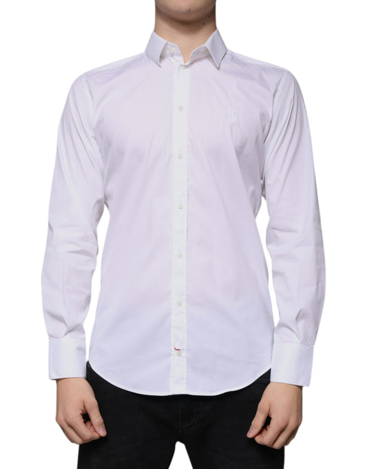 Chemise habillée MARTINI en coton mélangé blanc pour homme
