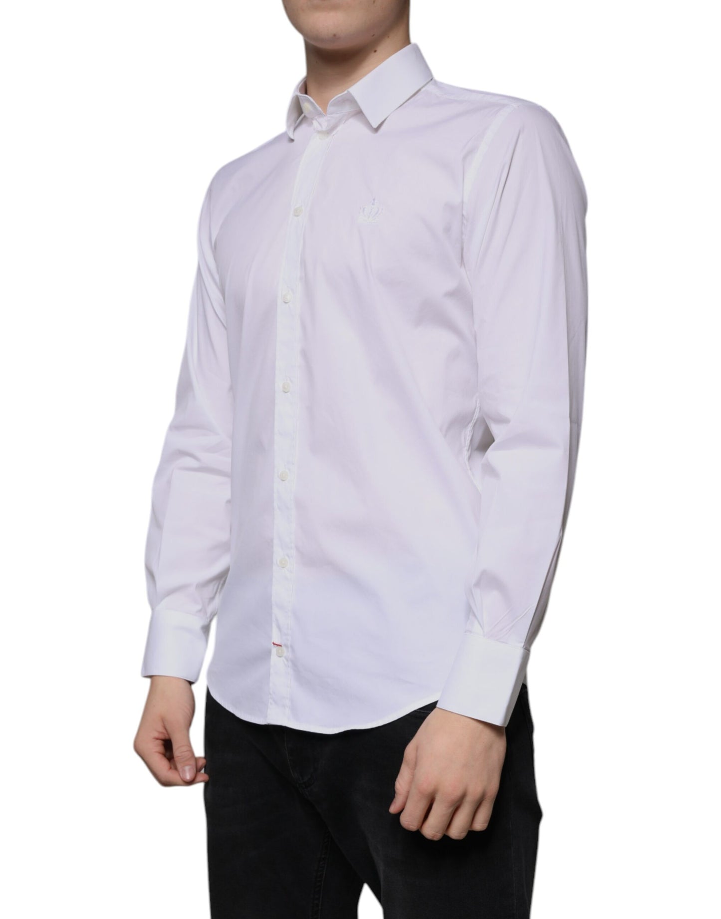 Chemise habillée MARTINI en coton mélangé blanc pour homme