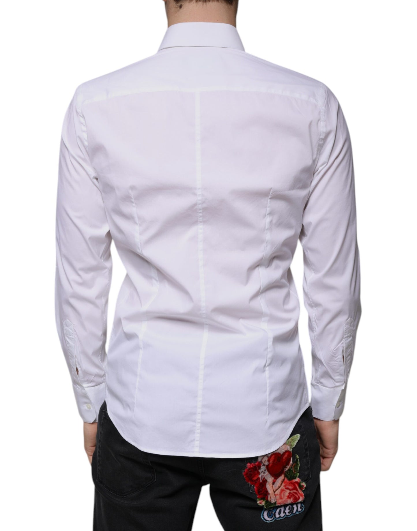 Chemise habillée MARTINI en coton mélangé blanc pour homme