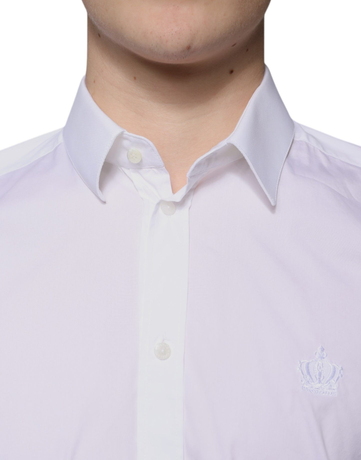 Chemise habillée MARTINI en coton mélangé blanc pour homme