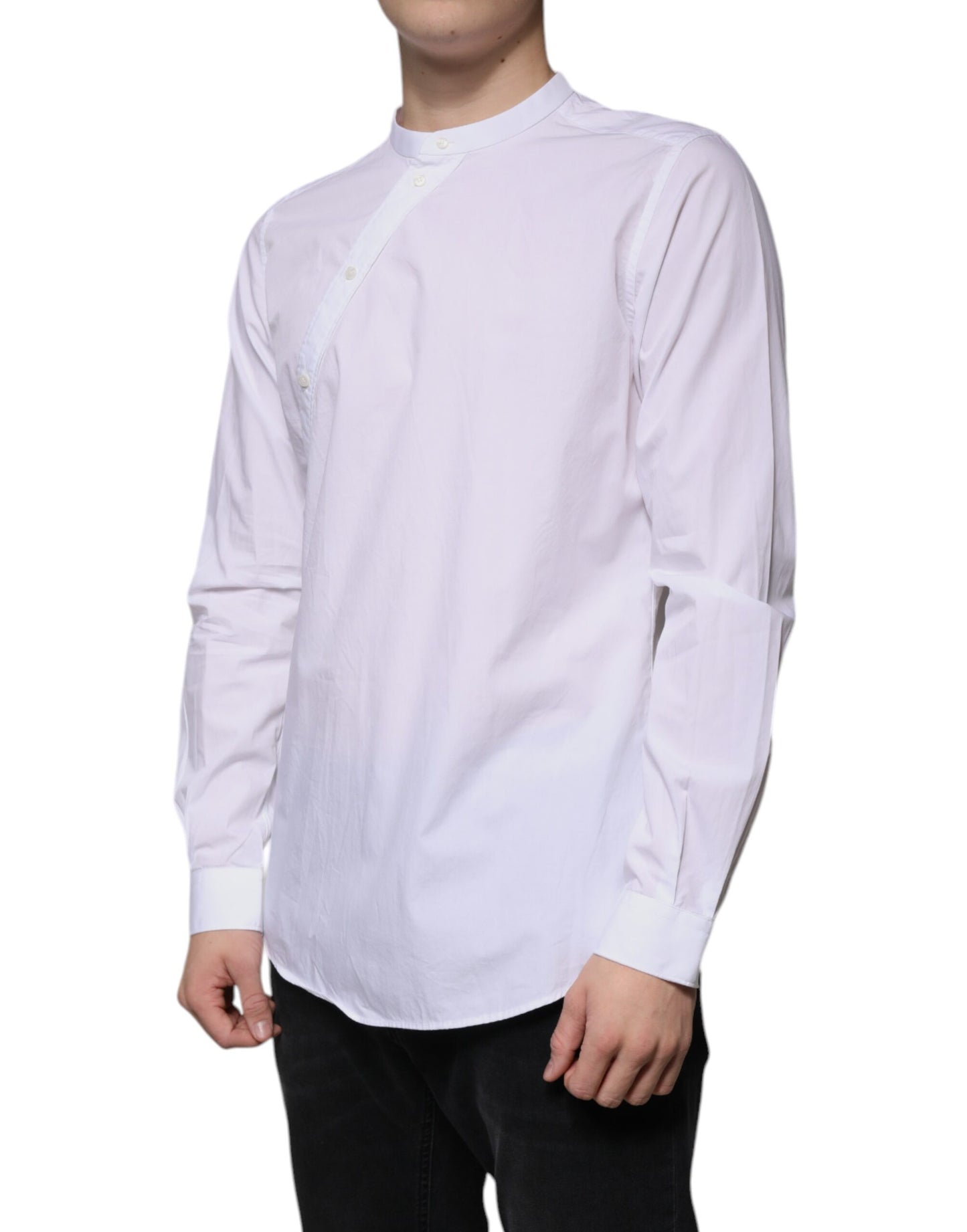 Chemise habillée MARTINI en coton blanc coupe slim