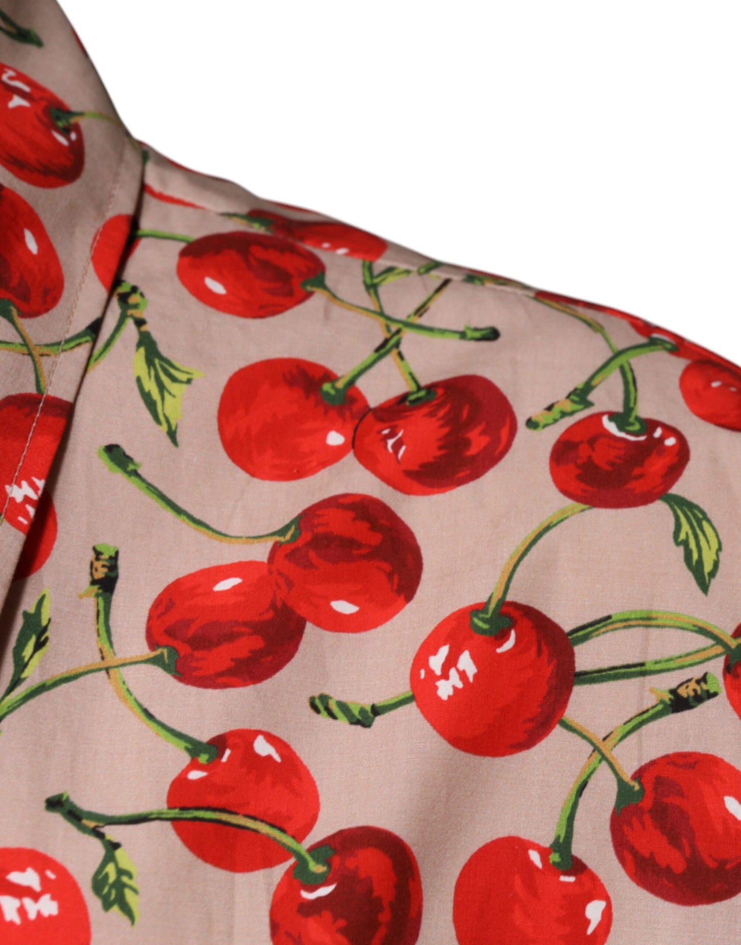 Camisa informal con botones color cereza beige para hombre