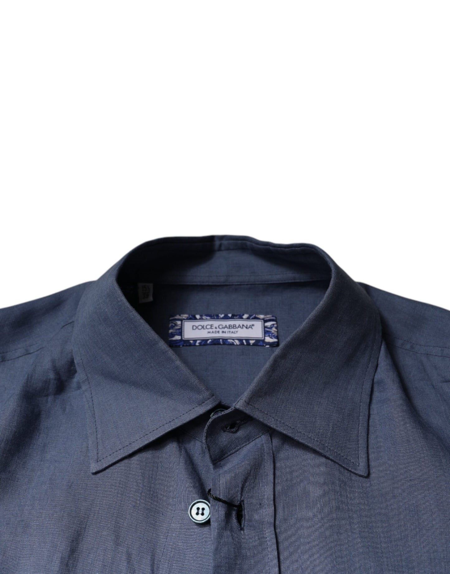 Camisa informal de manga larga con botones y logotipo azul