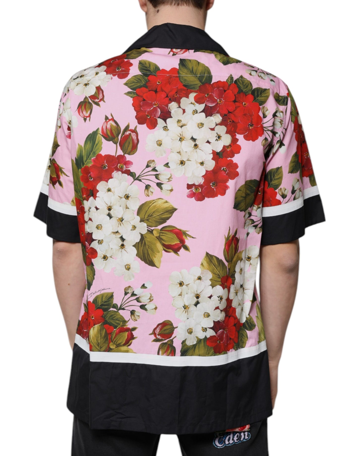 Camisa informal con botones y estampado floral multicolor