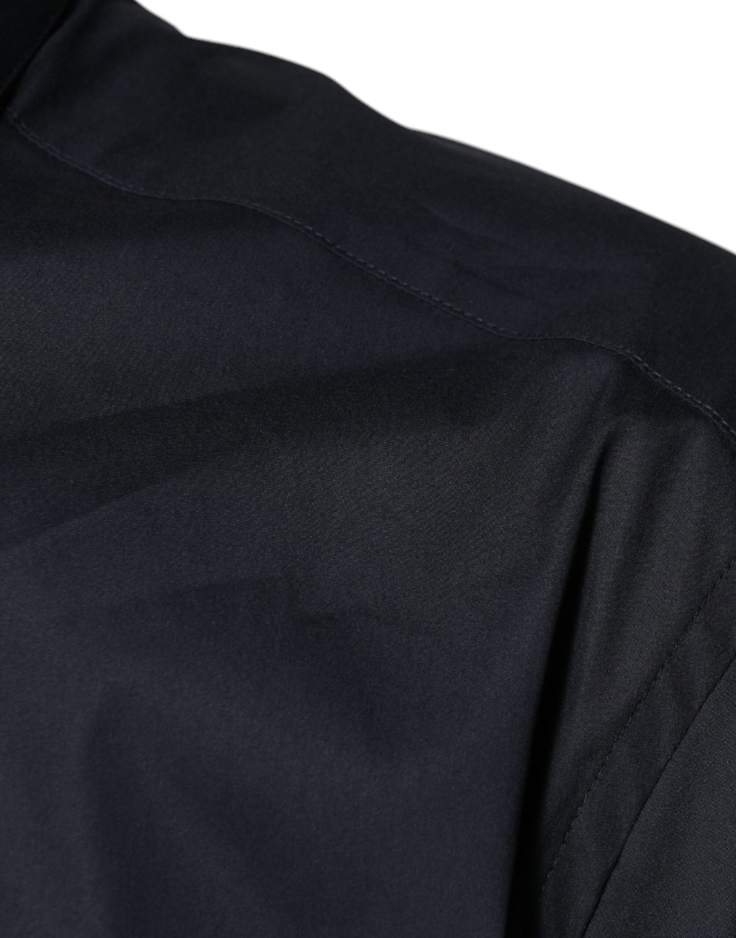 Camisa de vestir formal de mezcla de algodón negra GOLD