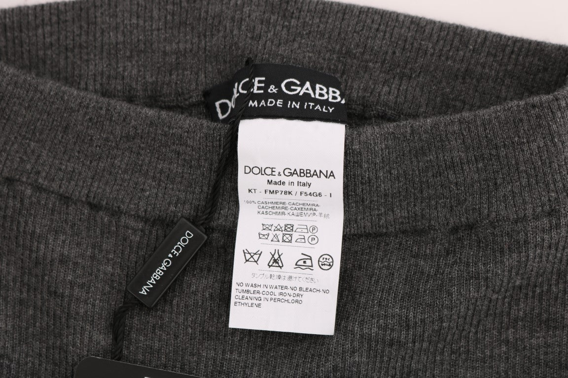 Medias elásticas de cachemira gris