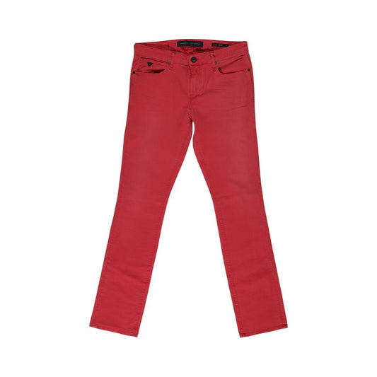 Jeans et pantalons en coton rouge