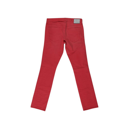 Jeans et pantalons en coton rouge