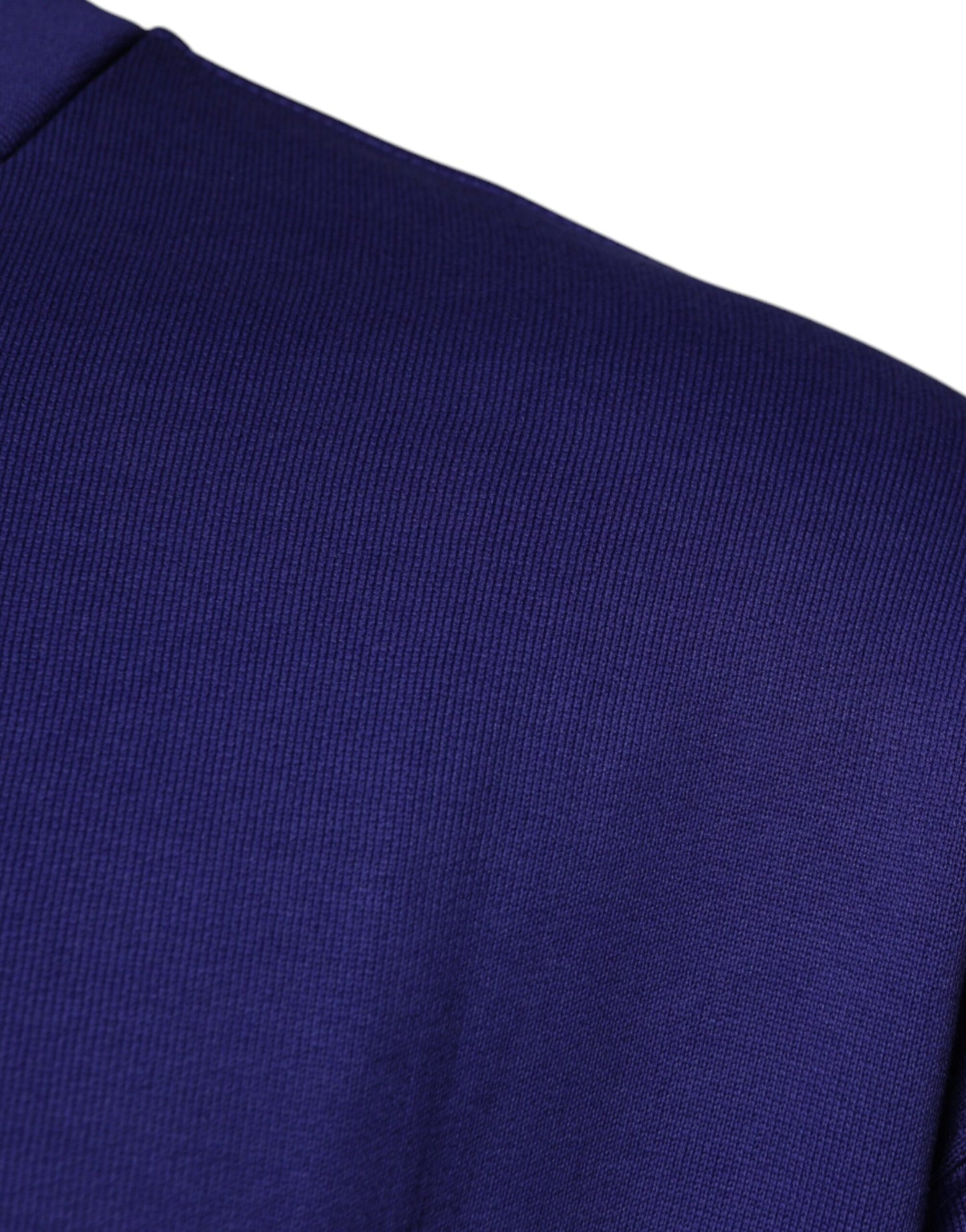 Suéter de algodón azul con cuello redondo para hombre