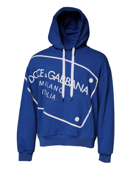 Sudadera con capucha y estampado de logotipo azul