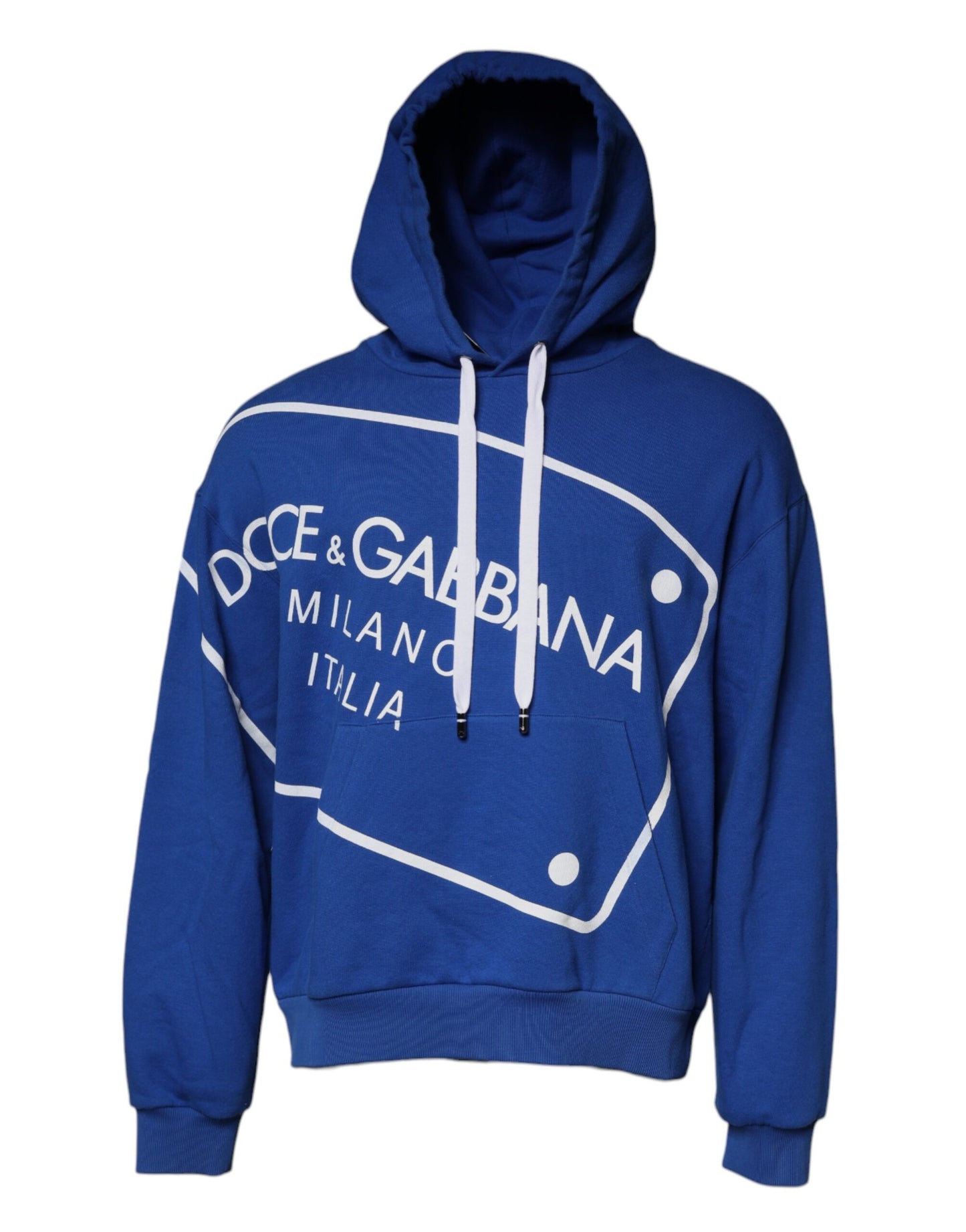 Sudadera con capucha y estampado de logotipo azul