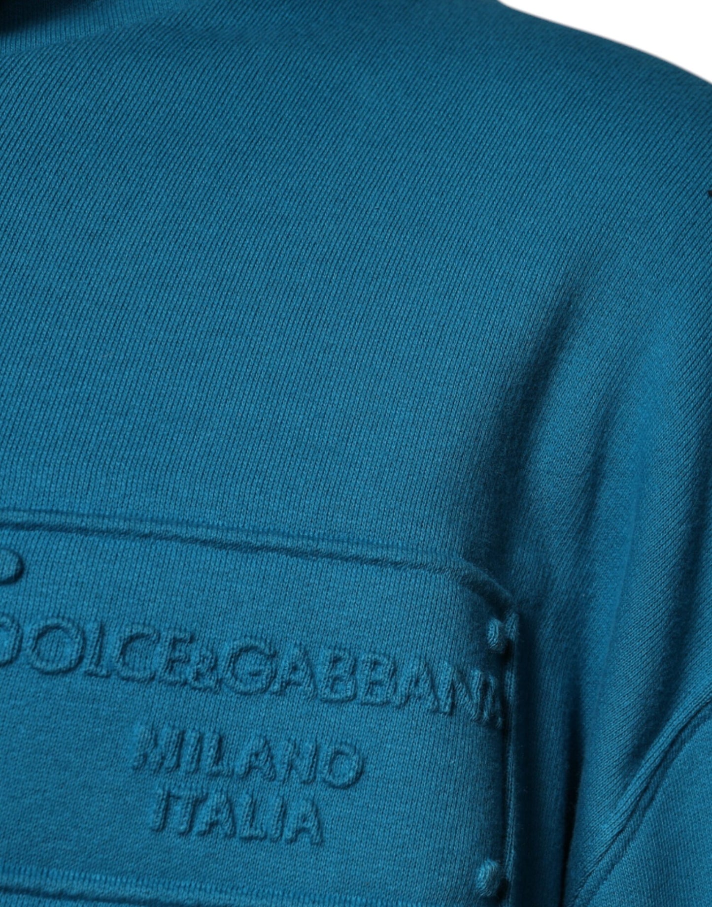Sudadera con capucha de algodón con logotipo azul