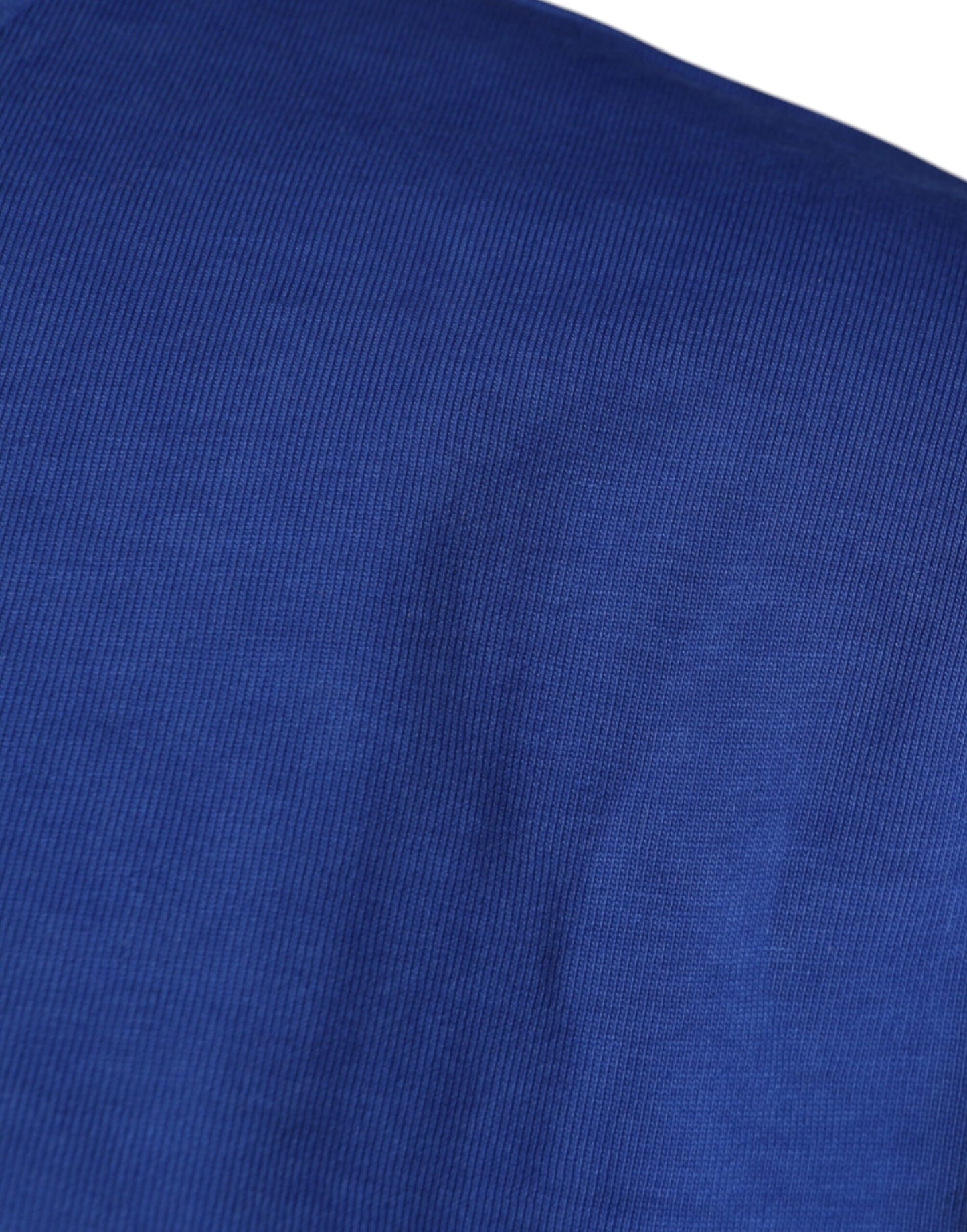 T-shirt col rond en coton à imprimé graphique bleu