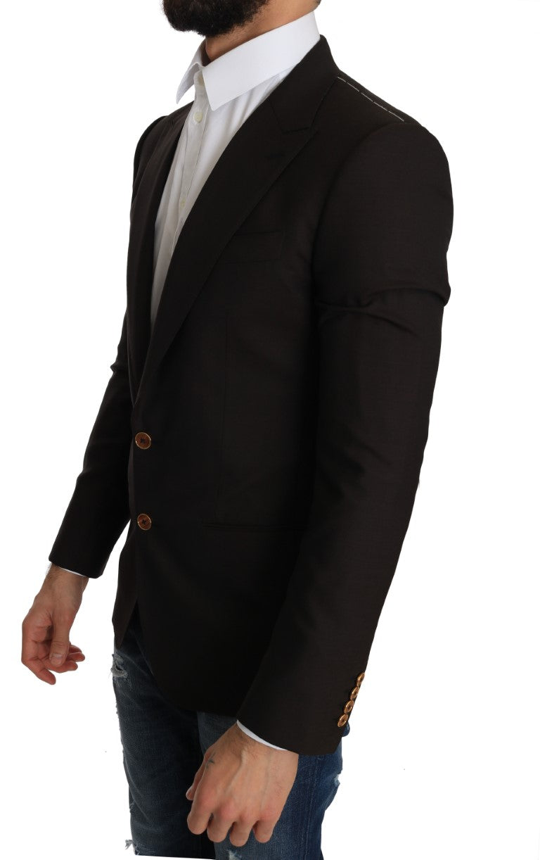 Chaqueta abrigo blazer SICILIA de lana marrón